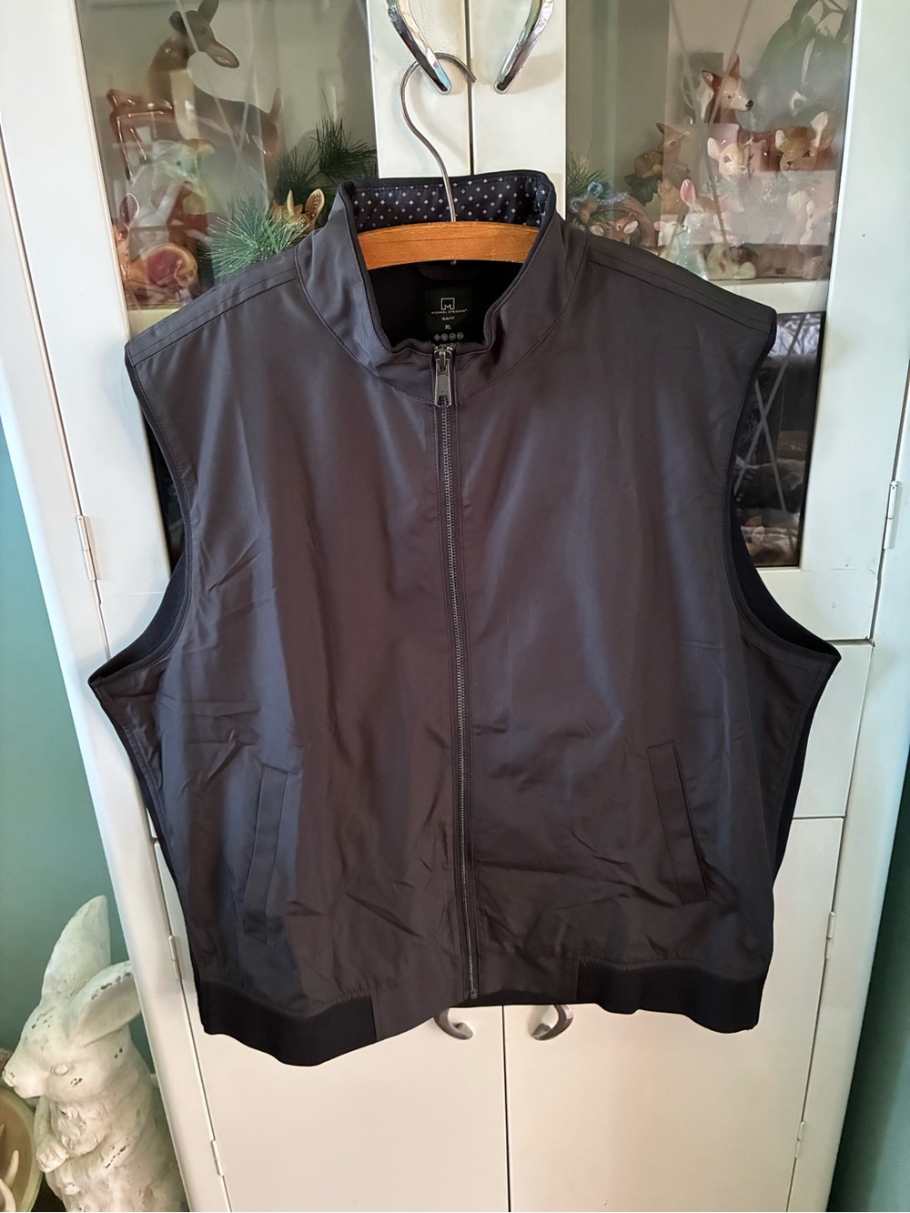 Michael Strahan sz XL Slim Fit Men's Zip-Front Vest Jacket like new!